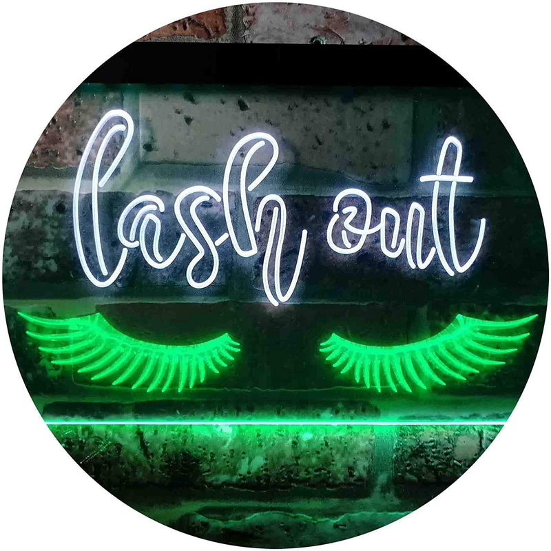 Eyelashes Lash Out Girl Room Beauty Decor LED Light Sign - LED Gift Works