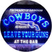 Cowboys Leave Guns Bar Western Decor LED Light Sign - Way Up Gifts