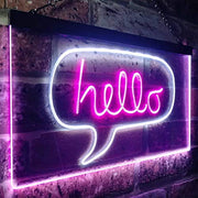 Hello Quote Bubble LED Light Sign - LED Gift Works
