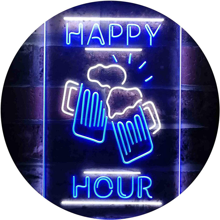 Beer Mugs Cheers Happy Hour LED Light Sign - Way Up Gifts