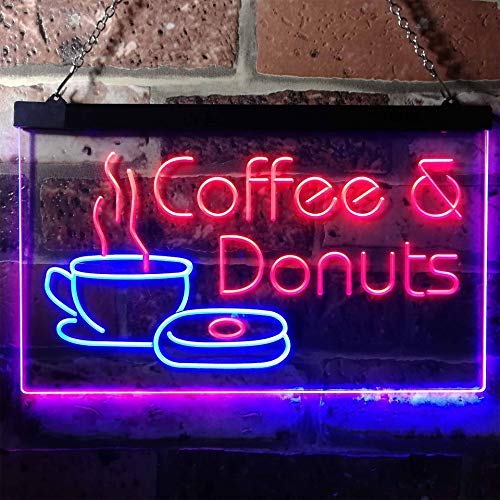 Coffee Donuts LED Light Sign - Way Up Gifts