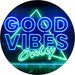 Good Vibes Only Triangle LED Light Sign - Way Up Gifts