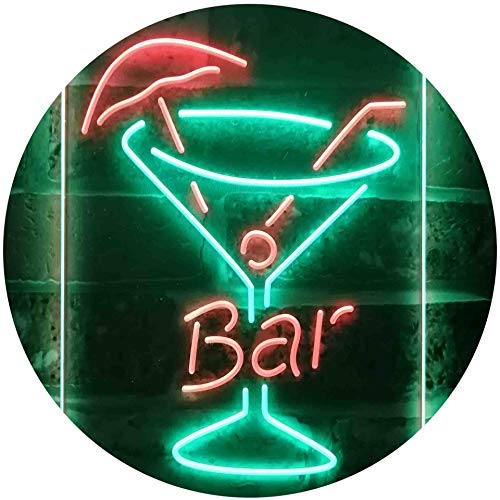 Cocktail Glass Bar LED Light Sign - Way Up Gifts