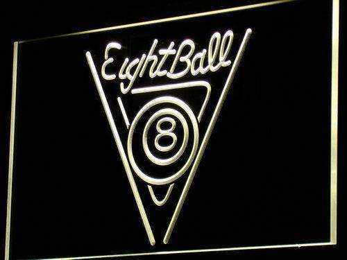 Eight Ball Billiards LED Light Sign - LED Gift Works