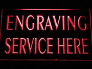 Engraving Service Here LED Light Sign - LED Gift Works