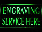 Engraving Service Here LED Light Sign - LED Gift Works