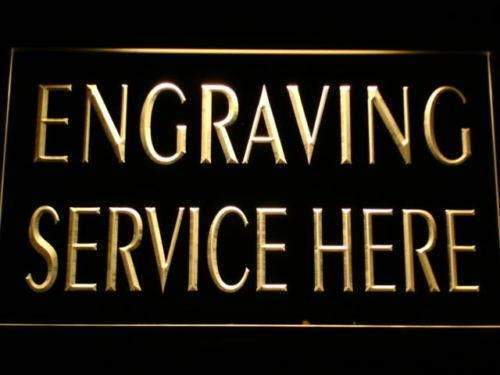 Engraving Service Here LED Light Sign - LED Gift Works