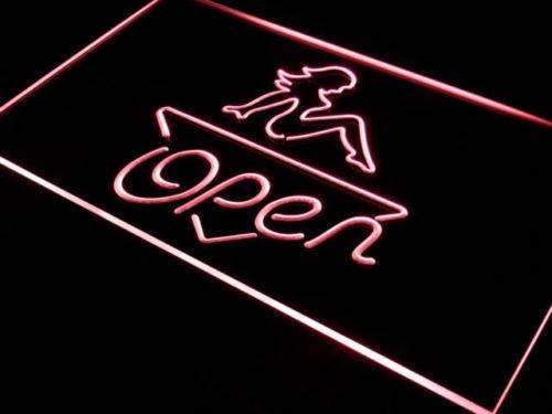 Exotic Dancer Strip Club Open LED Light Sign - LED Gift Works