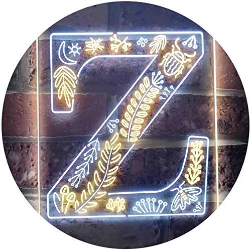 Family Name Letter Z Monogram Initial LED Light Sign - Way Up Gifts
