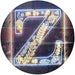 Family Name Letter Z Monogram Initial LED Light Sign - Way Up Gifts