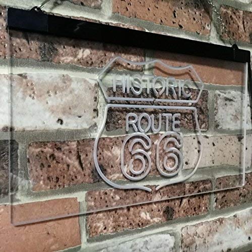 Historic Route 66 LED Light Sign - Way Up Gifts