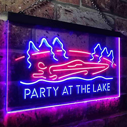 Party at The Lake Cabin Decor LED Light Sign - Way Up Gifts