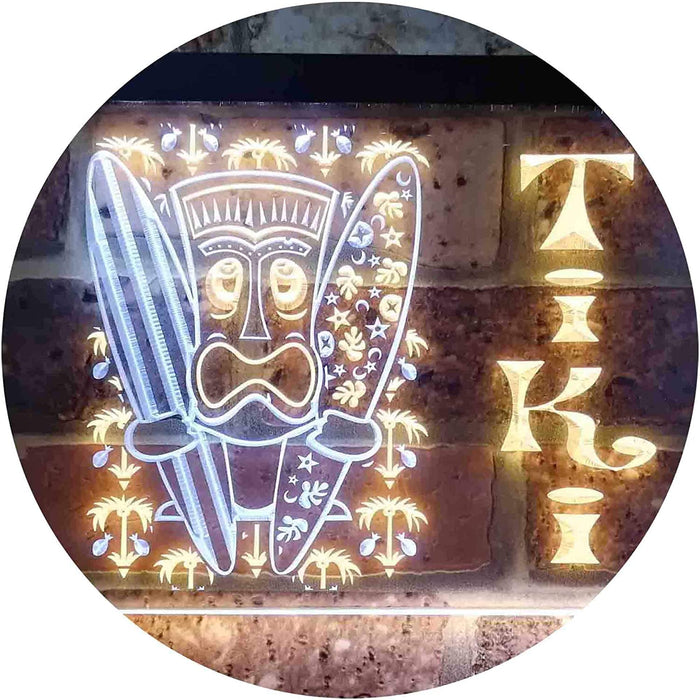 Surf Mask Man Tiki Bar LED Light Sign - Way Up Gifts