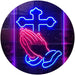 Praying Hands Cross LED Light Sign - Way Up Gifts