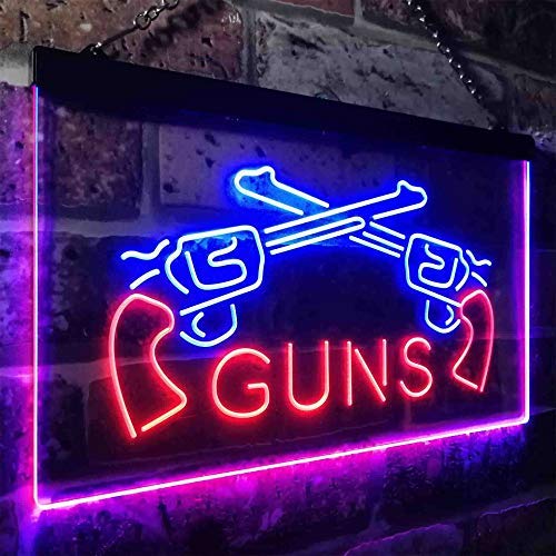 Gun Shop Guns LED Light Sign - LED Gift Works