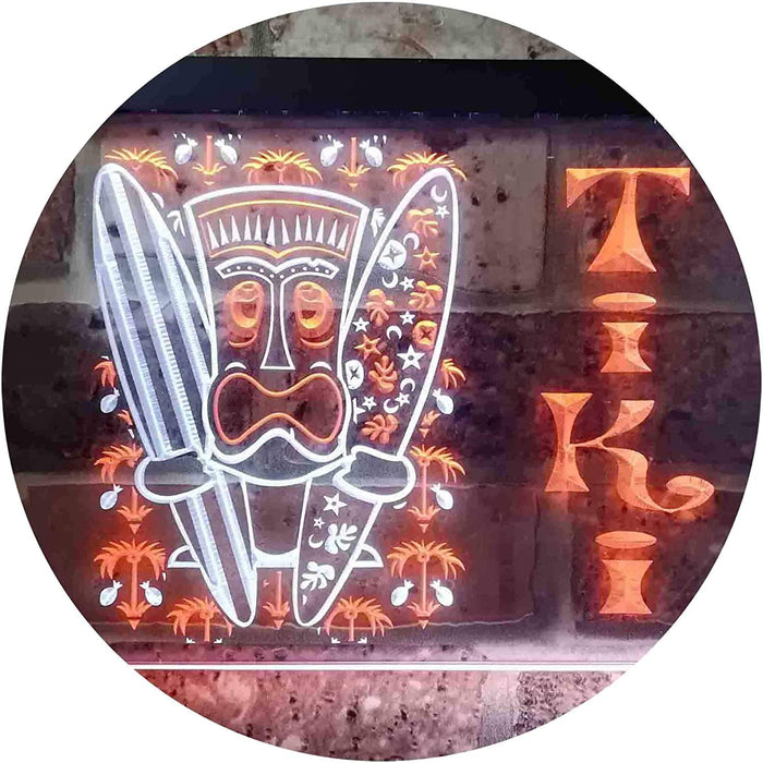 Surf Mask Man Tiki Bar LED Light Sign - Way Up Gifts