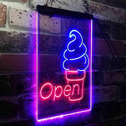 Ice Cream Open LED Light Sign - LED Gift Works