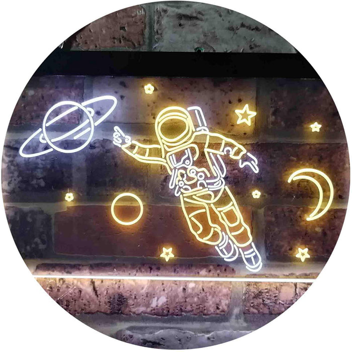 Astronaut Planets Stars Space Moon LED Light Sign - Way Up Gifts