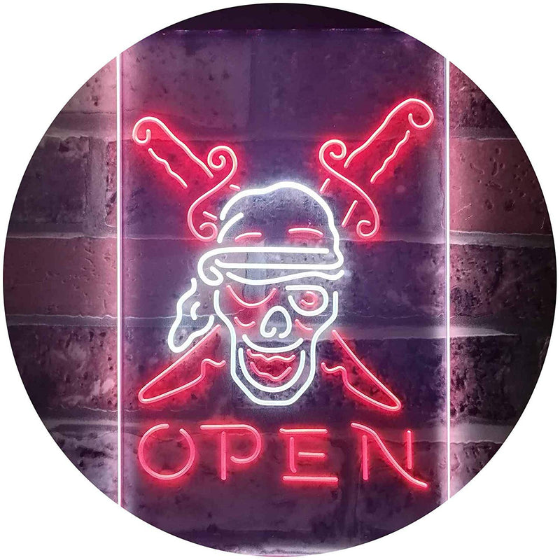 Beach Shop Pirate Open LED Light Sign - LED Gift Works