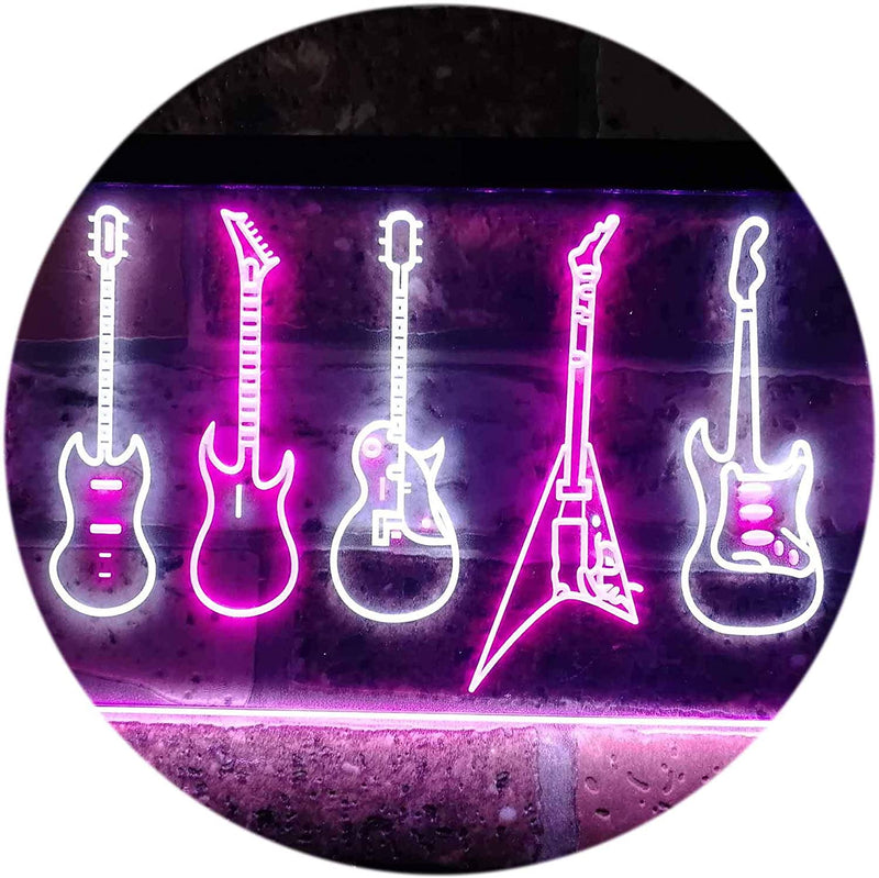 Music Guitar Set LED Light Sign - LED Gift Works