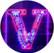 Family Name Letter V Monogram Initial LED Light Sign - Way Up Gifts