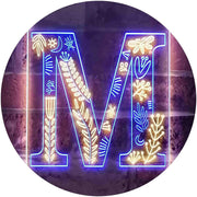 Family Name Letter M Initial Monogram LED Light Sign - LED Gift Works