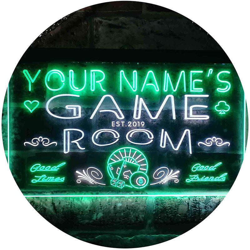 Personalized Game Room LED Light Sign - LED Gift Works