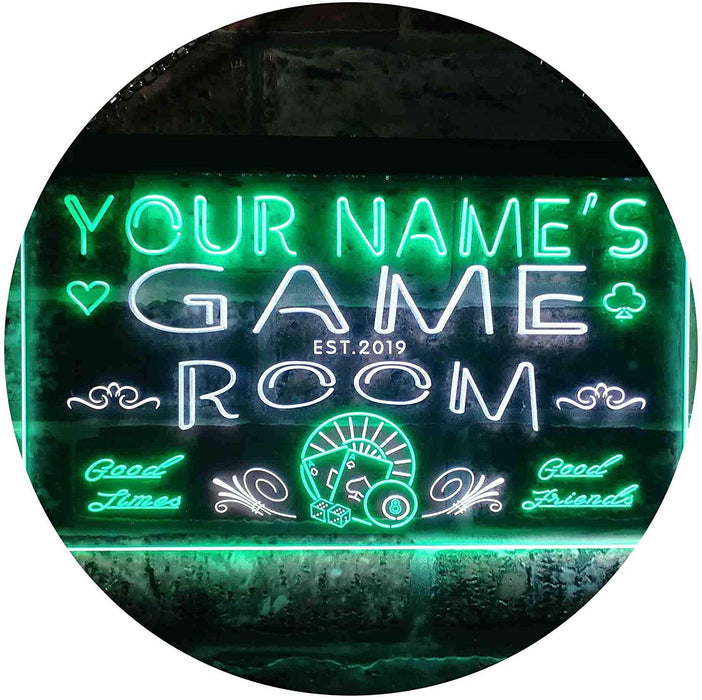 Personalized Game Room LED Light Sign - Way Up Gifts