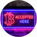 Bitcoin Accepted Here LED Light Sign - Way Up Gifts