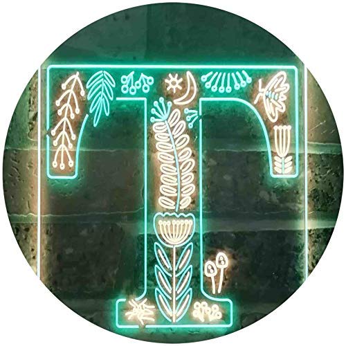Family Name Letter T Monogram Initial LED Light Sign - Way Up Gifts