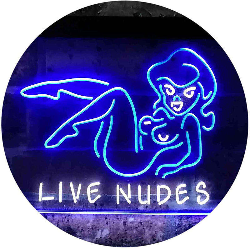Live Nudes Sexy Lady LED Light Sign - LED Gift Works