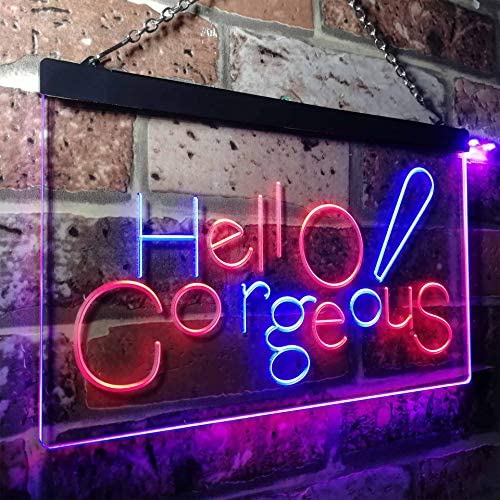 Beauty Shop Hello Gorgeous LED Light Sign - LED Gift Works