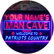 Personalized Patriots Country Man Cave LED Light Sign - LED Gift Works