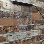 Family Name Letter V Monogram Initial LED Light Sign - LED Gift Works