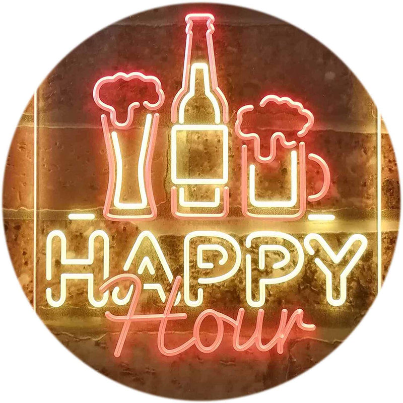 Happy Hour LED Light Sign - LED Gift Works