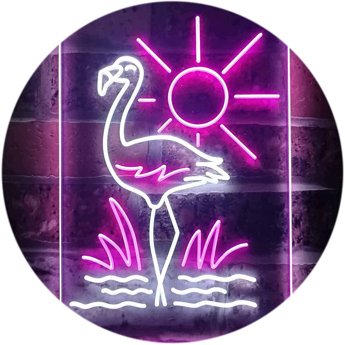 Tropical Decor Flamingo Sun LED Light Sign - Way Up Gifts
