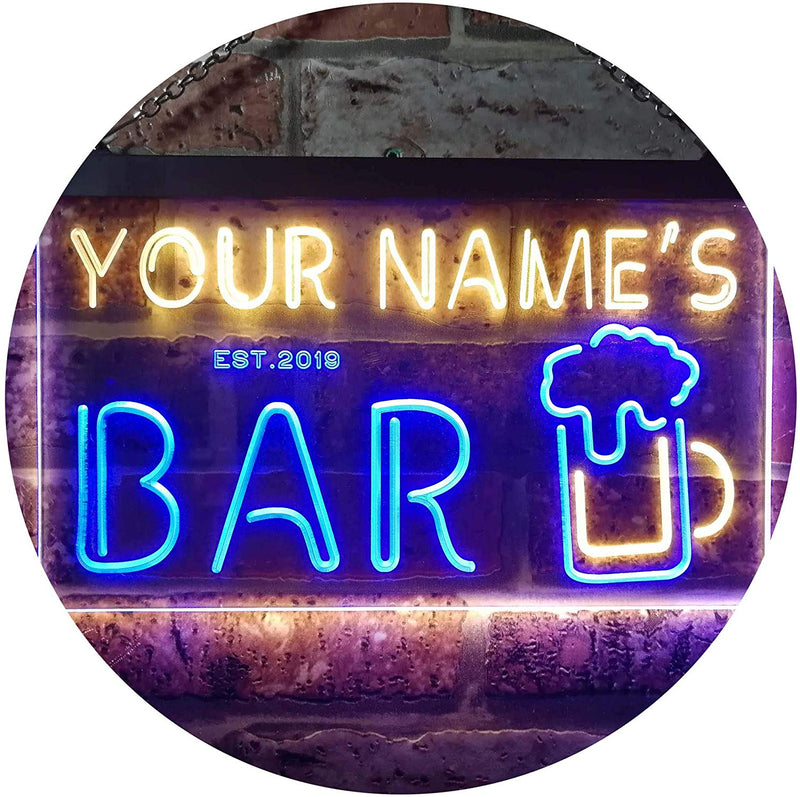 Personalized Beer Mug Bar LED Light Sign - LED Gift Works