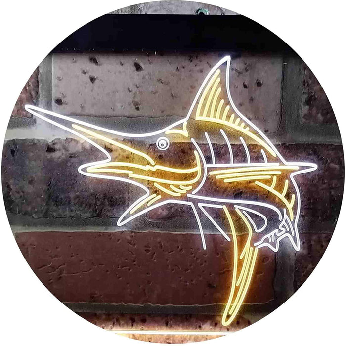 Deep Sea Fishing Blue Marlin Fish LED Light Sign - Way Up Gifts