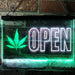 Open Medical Marijuana Leaf LED Light Sign - Way Up Gifts