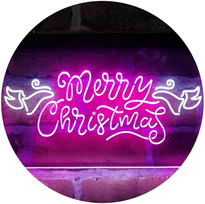 Merry Christmas Wing Decoration LED Light Sign - Way Up Gifts