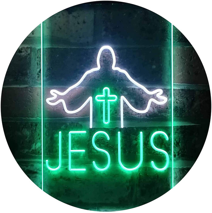 Jesus Saves Cross Church LED Light Sign - Way Up Gifts