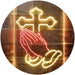 Praying Hands Cross LED Light Sign - Way Up Gifts