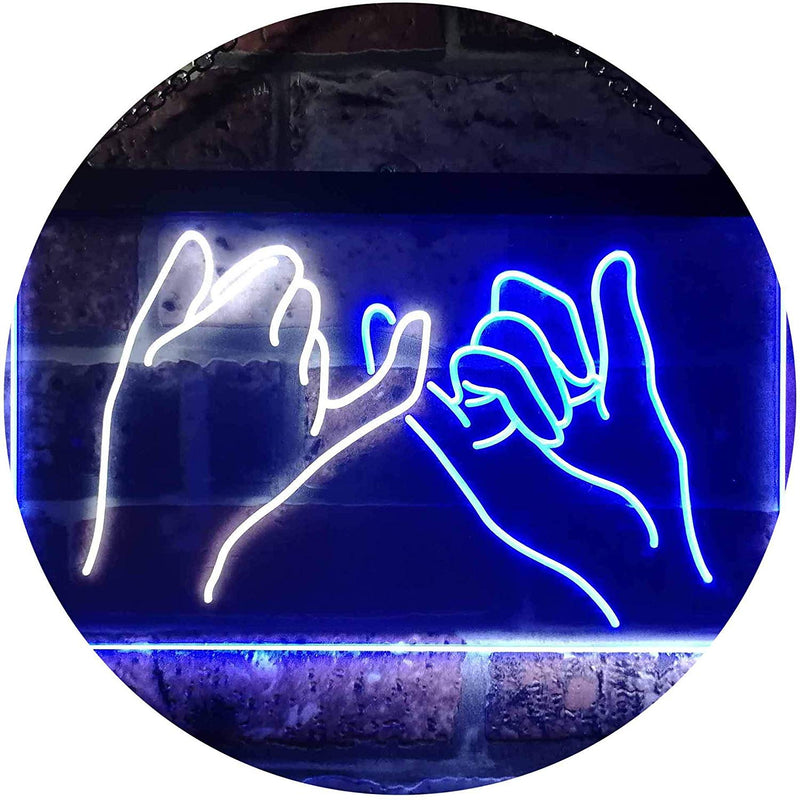Pinky Swear Promise Cute Room Decor LED Light Sign - LED Gift Works