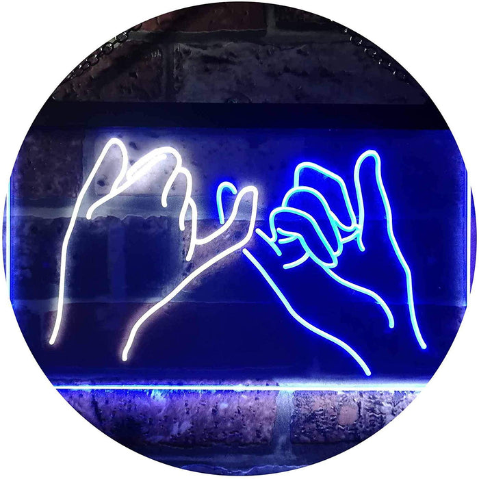 Pinky Swear Promise Cute Room Decor LED Light Sign - Way Up Gifts