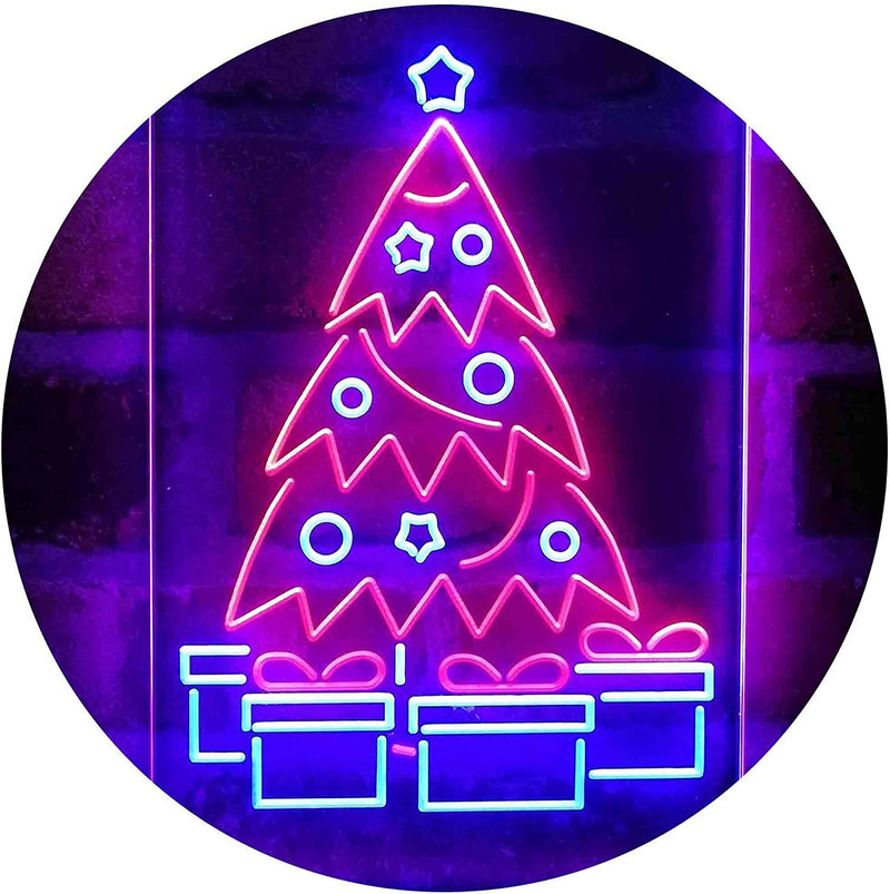 Christmas Tree Present Gifts LED Light Sign - LED Gift Works