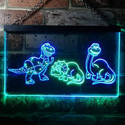 Dinosaur T Rex Triceratops Night Light Kids Bedroom Decor LED Light Sign - LED Gift Works