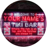 Personalized Tiki Bar LED Light Sign - LED Gift Works