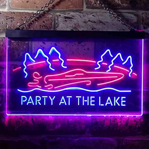 Party at The Lake Cabin Decor LED Light Sign - Way Up Gifts