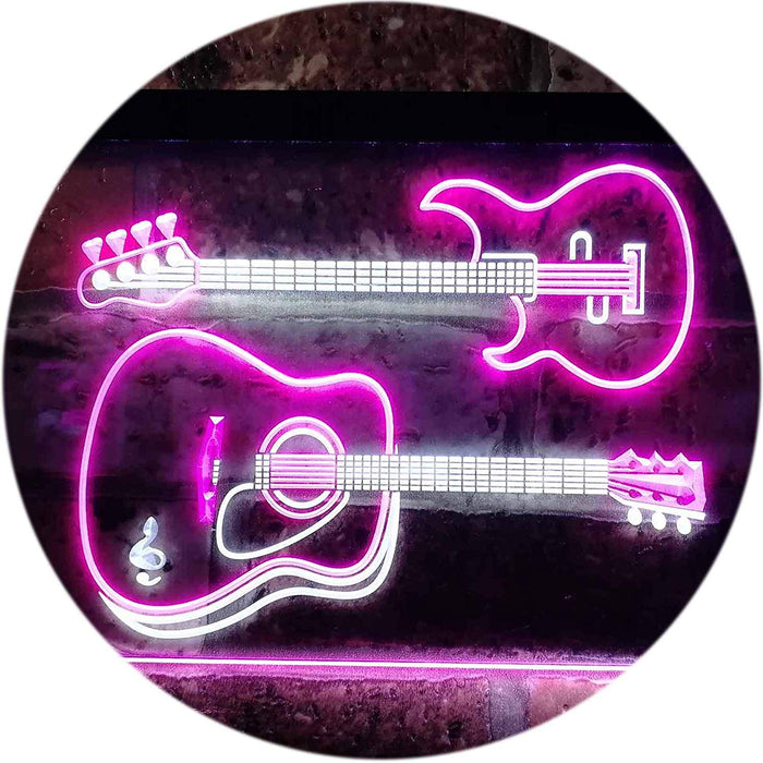 Guitars Music Instruments LED Light Sign - Way Up Gifts