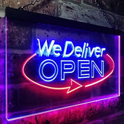 Open Delivery We Deliver LED Light Sign - LED Gift Works